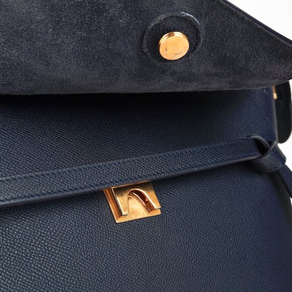 Celine Mini Belt Navy Grained Calfskin Bag - Picture 12 of 14